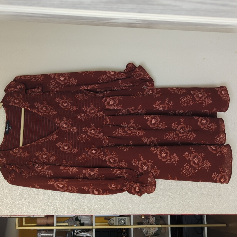 Madewell Dress Stained Mahogany Color